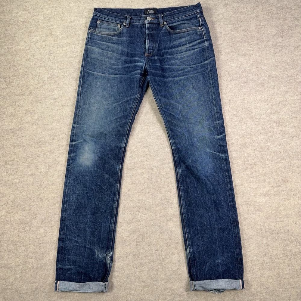 A.P.C. Men's Bootcut Jeans - Dark Blue